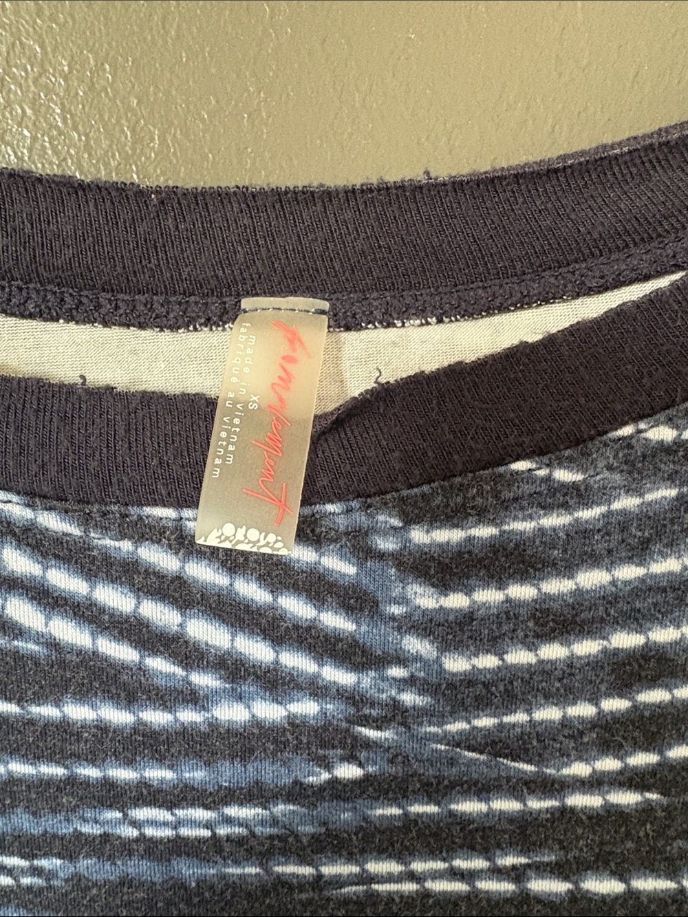 FP Movement by Free People Navy and White Striped Long-Sleeve Crop Top - Picture 5 of 6